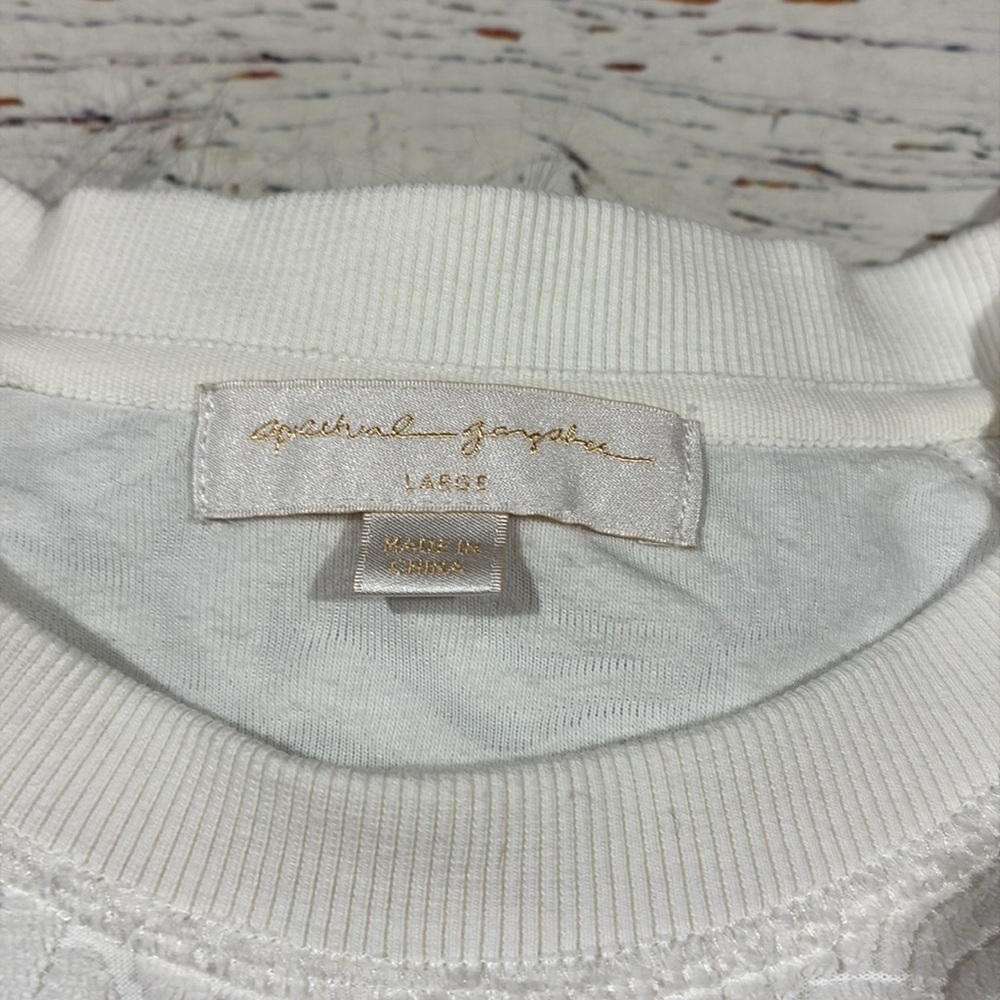 Spiritual Gangster Oversize Cotton Blend Jacquard Terry Sweatshirt White - Picture 3 of 9
